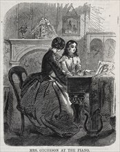 Mrs. Otcheson at the Piano, 1860. Winslow Homer (American, 1836-1910). Wood engraving