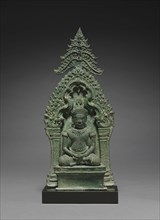 Altarpiece with Buddha Enthroned, mid-1100s. Cambodia, found in Vietnam, near Ho Chi Minh City,