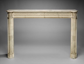 Mantel, c. 1770-1790. France, style of Louis XVI, 18th Century. Marble; overall: 111.1 x 165.7 x 33