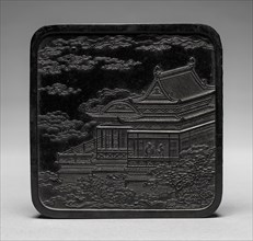 Ink Cake with Architectural Design, 1736-1795. China, Qing dynasty (1644-1911), Qianlong