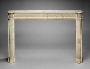 Mantel and Hearth , c. 1770-1790. France, style of Louis XVI, 18th Century. Marble; overall: 111.1