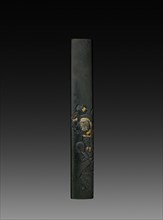 Knife Handle (Kozukai), c 1800s. Japan, 19th century. Inlaid bronze; overall: 1.3 cm (1/2 in.).