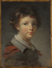 A Boy in a Red-lined Cloak, 1780s. Jean-Honoré Fragonard (French, 1732-1806). Oil on wood; framed: