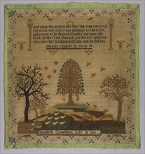 Sampler, 1810. England, early 19th century. Embroidery: silk on linen tabby ground; overall: 47 x