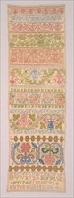 Long Sampler, 1659. England, 17th century. Embroidery: silk on linen tabby ground; overall: 49.5 x