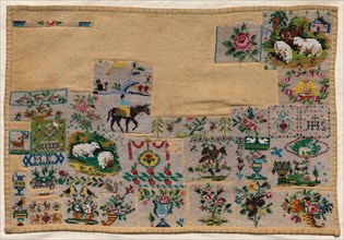 Sampler, 1800s. Mexico, 19th century. Embroidery ; average: 26 x 38.1 cm (10 1/4 x 15 in.).