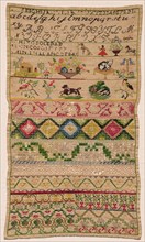 Long Sampler, 1845. Mexico, 19th century. Embroidery; average: 61 x 36.9 cm (24 x 14 1/2 in.).