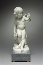 Pair of Marble Statuettes: Fickle Love and Faithful Love, 1800s. After Augustin Pajou (French,