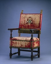 Armchair, 1600s. Italy, 17th century. Walnut; overall: 121.9 x 65.7 x 59.7 cm (48 x 25 7/8 x 23 1/2