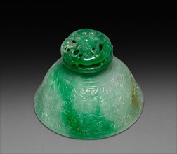 Incense Burner (lid), 1736-1795. China, Qing dynasty (1644-1912), Qianlong reign (1735-1795). Jade;