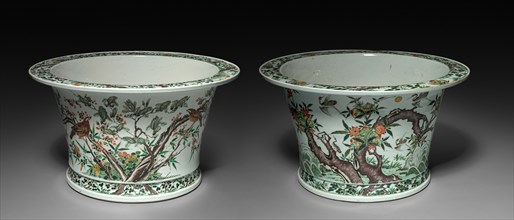 Pair of Jardinieres, 1662-1722. China, Qing dynasty (1644-1911), Kangxi reign (1661-1722).