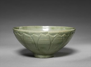 Bowl with Lotus Petal Design in Relief, 12th century. Korea, Goryeo period (918-1392). Porcelain