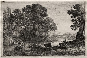 The Cowherd, 1606. Claude Lorrain (French, 1604-1682). Etching