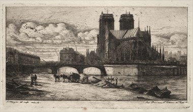 Etchings of Paris:  The Apse of the Cathedral of Notre Dame, 1854. Charles Meryon (French,