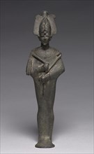 Statuette of Osiris, 664-30 BC. Egypt, Late Period, Dynasty 26 or later. Bronze, body solid cast,