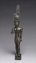 Statuette of Amen-Ra, 664-30 BC. Egypt, Late Period, Dynasty 26 or later. Bronze, solid cast,