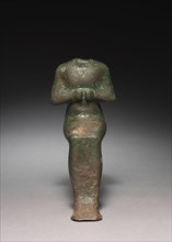 Statuette: Seated Mummiform Deity, 664-525 BC. Egypt, Late Period, Dynasty 26 or later. Bronze,