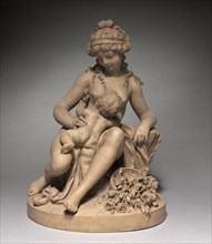 Young Woman and Child at Play, 1780s. Follower of Clodion (French, 1738-1814). Terracotta; overall: