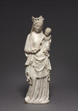 Virgin and Child with a Bird, c. 1350. France, Île-de-France, Paris, 14th century. Marble; without