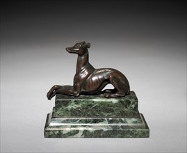 Whippet, c. 1825 - 1879. Pierre Jules Mène (French, 1810-1879). Bronze; overall: 4.6 x 2.3 cm (1