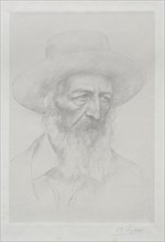 Portrait of Alfred Lord Tennyson. Alphonse Legros (French, 1837-1911). Lithograph