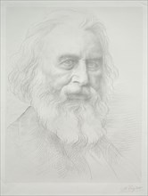 Portrait of Henry Wadsworth Longfellow (2nd Plate). Alphonse Legros (French, 1837-1911). Lithograph