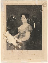 La femme à l'éventail, after Goya (verso), 1900. Alexander Claude Louis Lavalley (French,