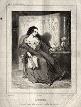 Les Actrices:  L'Etude, 1843. Paul Gavarni (French, 1804-1866). Lithograph