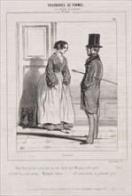 Fourberies de Femmes:  En matière de sentiment, 1842. Paul Gavarni (French, 1804-1866). Lithograph