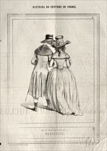 Histoire du Costume en France:  Parisiens, 1843. Paul Gavarni (French, 1804-1866). Lithograph