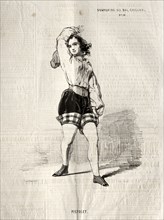 Souvenirs du Bal Chicard:  Pistolet, 1843. Paul Gavarni (French, 1804-1866). Lithograph