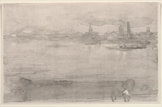 Early Morning:  The Thames at Battersea, London, 1878. James McNeill Whistler (American, 1834-1903)