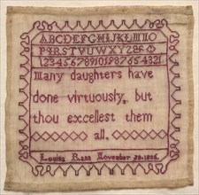 Sampler, 1806. America, 19th century. Embroidery; silk on linen; average: 12.4 x 12.7 cm (4 7/8 x 5