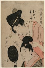 The Lovers Okiku and Kozuke (from the series An Elegant Comparison of Charming Features), mid 1800s