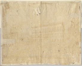 Cartouche (verso), 1664. Lievin Cruyl (Flemish, c. 1640-c. 1720). Graphite; sheet: 38.7 x 49 cm (15