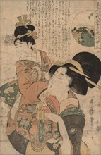 Woman Carrying a Child, 1753-1806. Kitagawa Utamaro (Japanese, 1753?-1806). Color woodblock print;