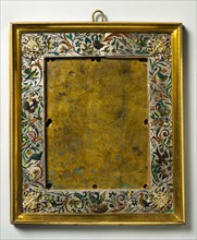 Frame, c. 1600. Germany, Augsburg, 17th century. Glass, tortoise shell, silver enamel, gilt-bronze