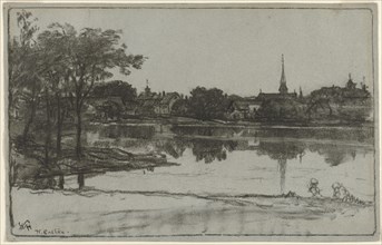 North Easton, Massachusetts, 1877. William Morris Hunt (American, 1824-1879). Charcoal; framing