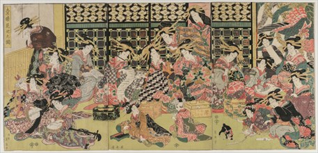 A Picture of the Viewing in the Pleasure Quarters, 1810s. Kikugawa Eizan (Japanese, 1787-1867).