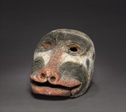 Mask, 1800s. Mexico, Paintla, 19th century. Wood; overall: 23.5 x 23.7 x 38.3 cm (9 1/4 x 9 5/16 x