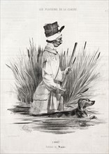 Les Plaisirs de la chasse:  L'Arrêt, 1842. Alade Joseph Lorentz (French, 1813-after 1858).