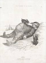 Les Plaisirs de la chasse:  Sommeil, 1842. Alade Joseph Lorentz (French, 1813-after 1858).