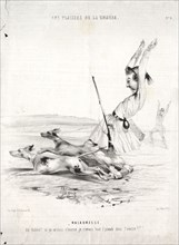 Les Plaisirs de la chasse:  Maladresse, 1842. Alade Joseph Lorentz (French, 1813-after 1858).