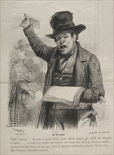 The Rag: Here is the daily newspaper!, 1839. Benjamin (Benjamin Roubaud) (French, 1811-1847),