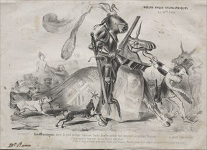 Moeurs Anglo-chevaleresques, 1839. Edouard de N___ (French), La Mode. Lithograph
