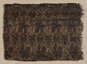 Silk Fragment, 1350-1399. Iran or Iraq, mid or 2nd half of 14th century. Tabby weave with