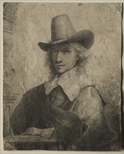 Portrait of a Man with a High Hat, 1642/1651. Ferdinand Bol (Dutch, 1616-1680). Etching and