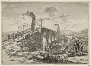 Landscapes of the Environs of Rome: The Molle Bridge over the Tiber. Jan Both (Dutch, c. 1618-1652)