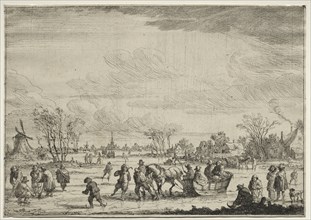 The Sleigh. Peeter Bout (Flemish, 1658-1719). Etching