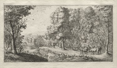 The Road at the Border of the Woods. Albert Flamen (Flemish, c. 1620-1669). Etching